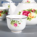 Kaufen Englisch Teekanne / Knochen Porzellan Rose Blume gedruckt Englisch Teekanne mit Goldrand